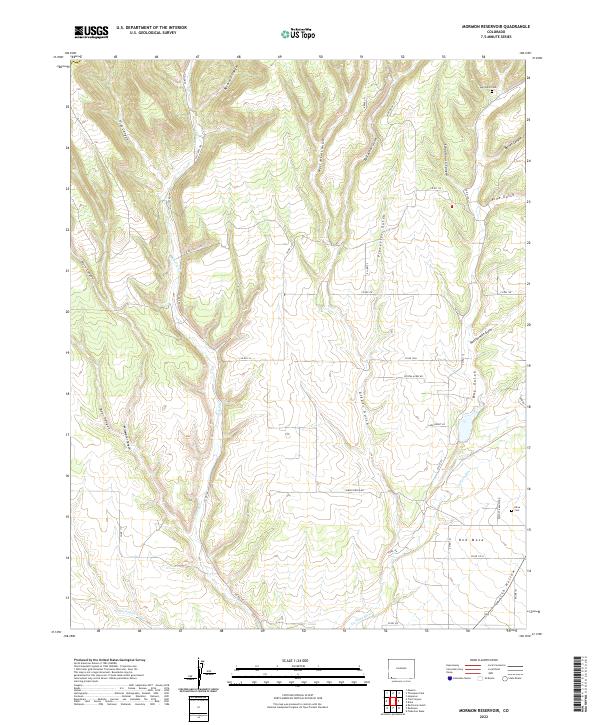USGS Topographic Map – Mormon Reservoir