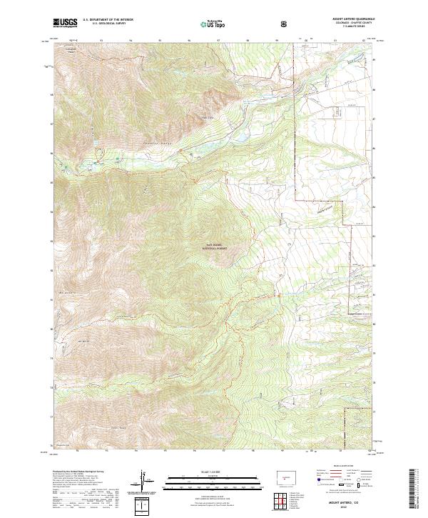 USGS Topographic Map – Mount Antero