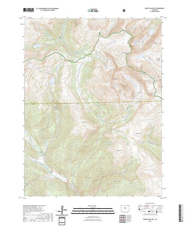 USGS Topographic Map – Mount Blue Sky