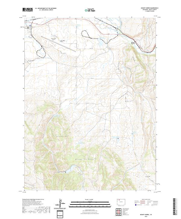 USGS Topographic Map – Mount Harris