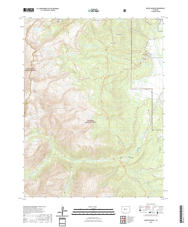 USGS Topographic Map – Mount Massive