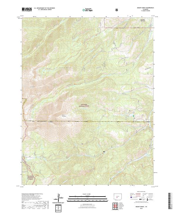 USGS Topographic Map – Mount Ouray