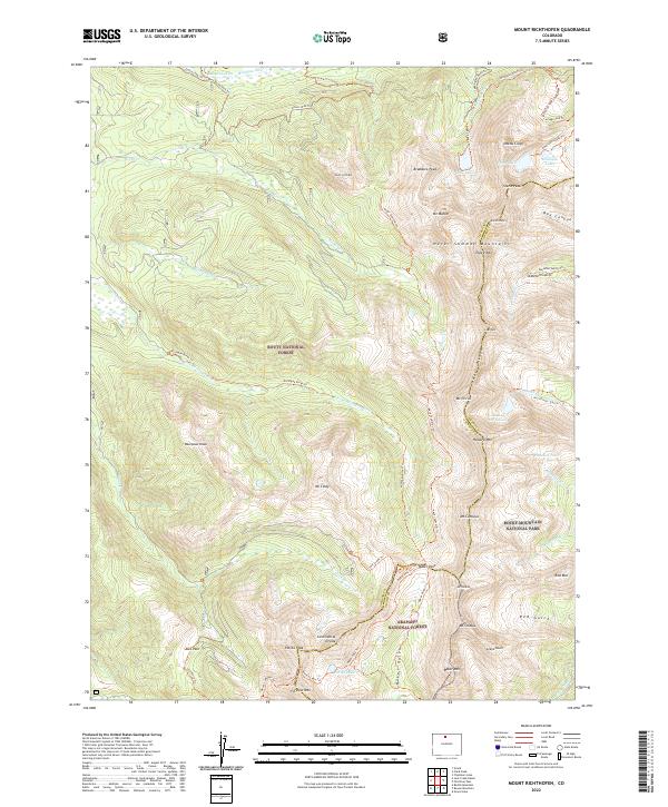 USGS Topographic Map – Mount Richthofen