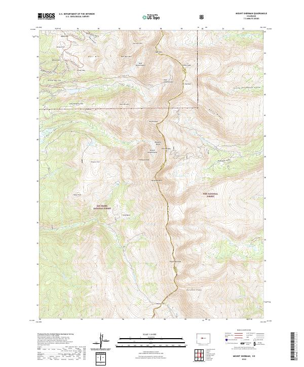 USGS Topographic Map – Mount Sherman