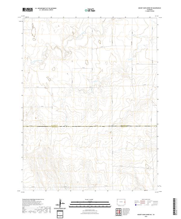 2022 Map of Mount Sunflower SW, 2022 Print