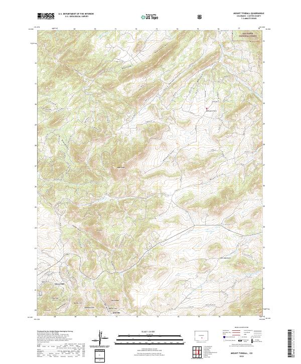 USGS Topographic Map – Mount Tyndall