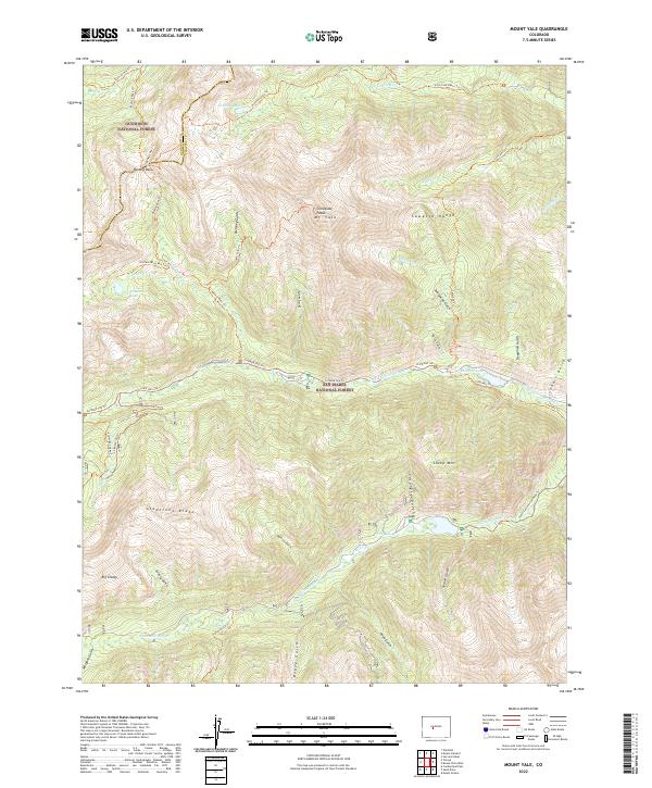 USGS Topographic Map – Mount Yale