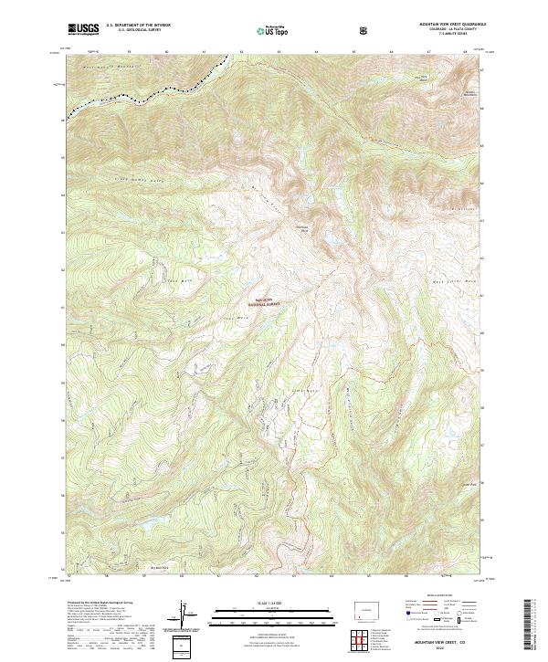 USGS Topographic Map – Mountain View Crest