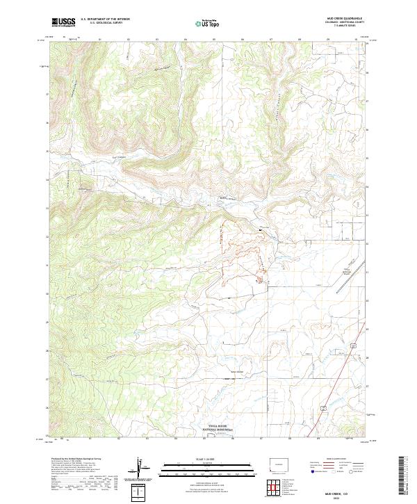 USGS Topographic Map – Mud Creek