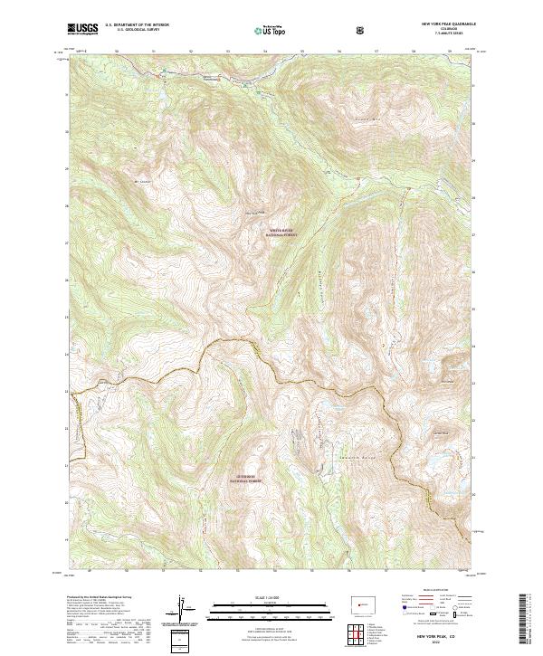 USGS Topographic Map – New York Peak