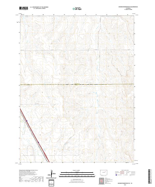 2022 Map of Noonen Reservoir SW, 2022 Print