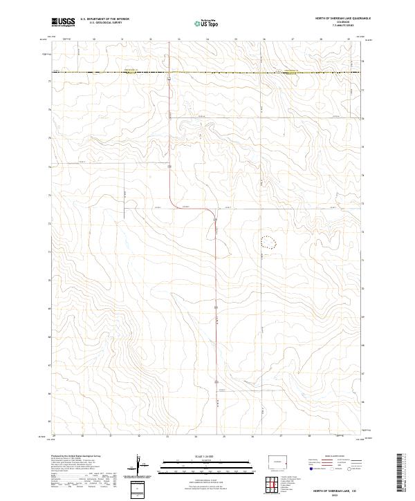 2022 Map of North of Sheridan Lake, 2022 Print