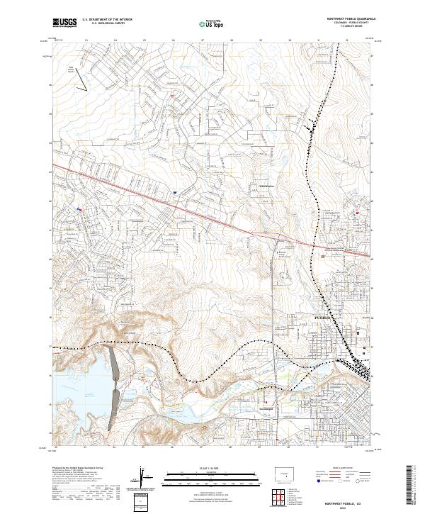 USGS Topographic Map – Northwest Pueblo