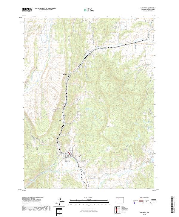 USGS Topographic Map – Oak Creek