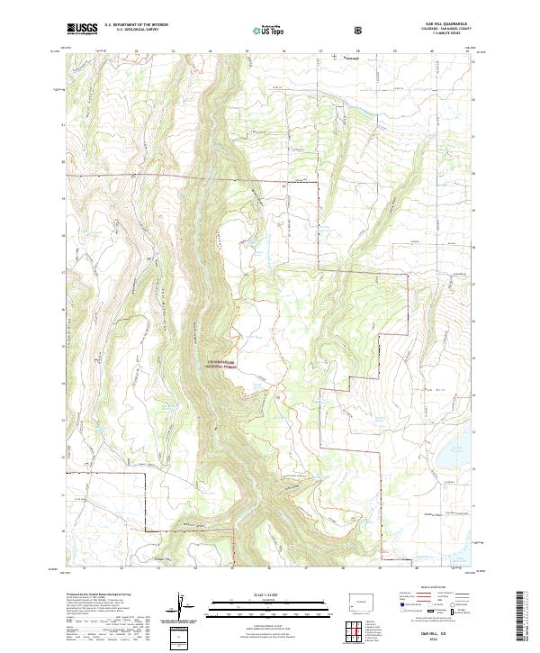 USGS Topographic Map – Oak Hill