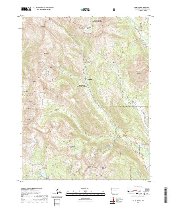 USGS Topographic Map – Oh-be-joyful