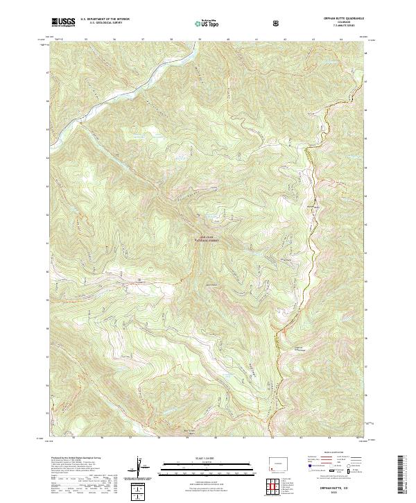 USGS Topographic Map – Orphan Butte
