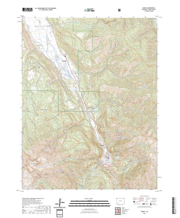 USGS Topographic Map – Ouray