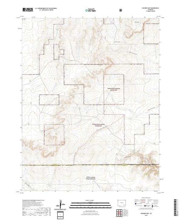 USGS Topographic Map – Packers Gap