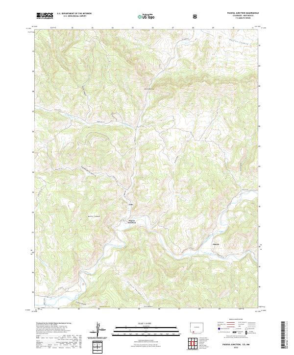 USGS Topographic Map – Pagosa Junction