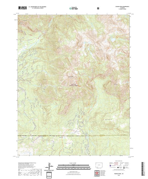 USGS Topographic Map – Pagosa Peak
