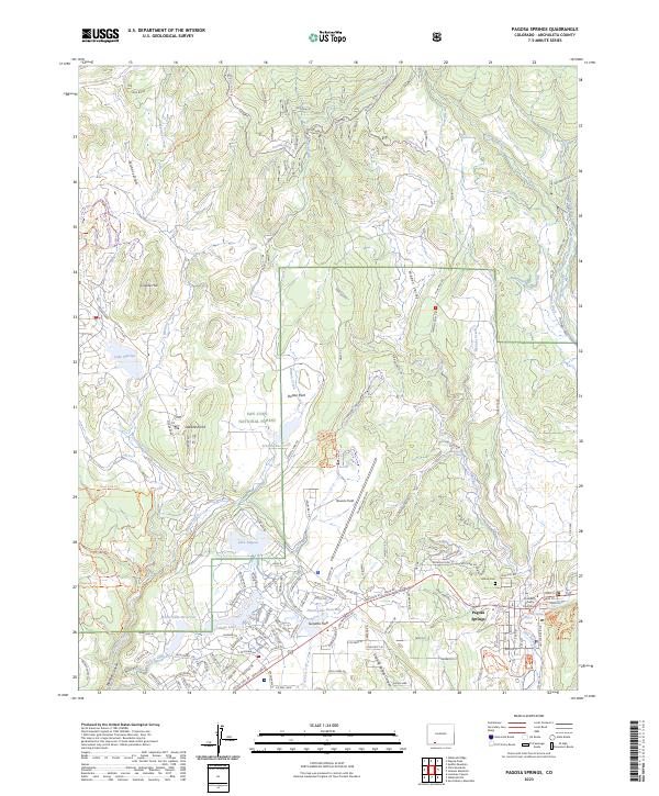 USGS Topographic Map – Pagosa Springs