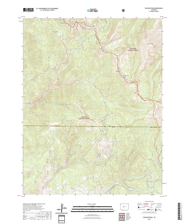 USGS Topographic Map – Pahlone Peak