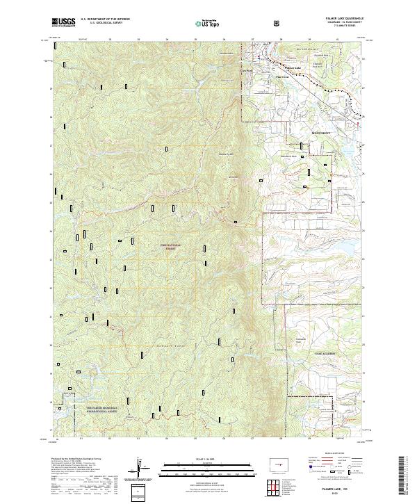 USGS Topographic Map – Palmer Lake