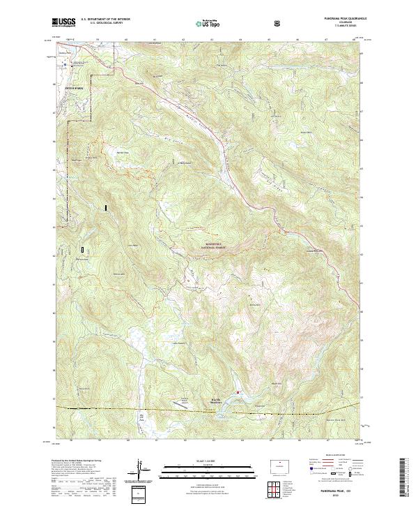 USGS Topographic Map – Panorama Peak