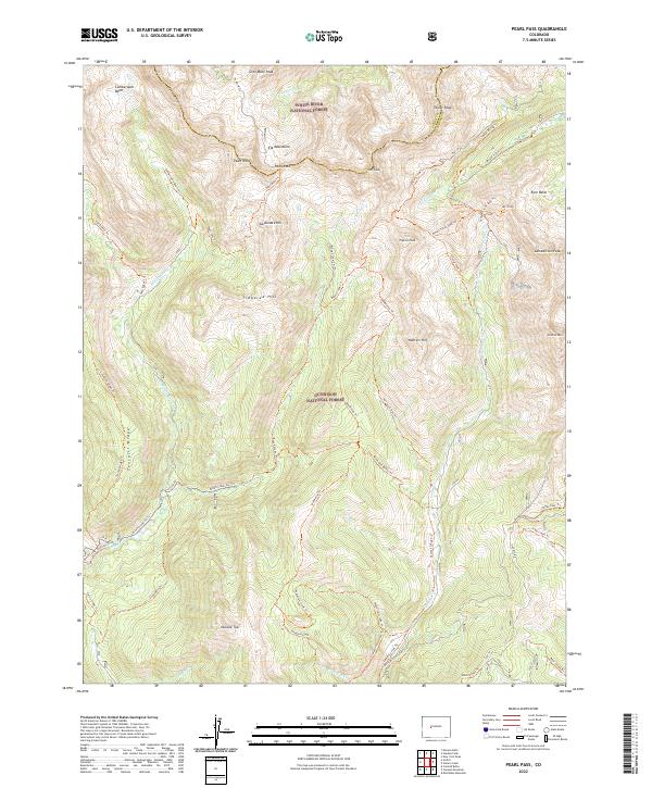 USGS Topographic Map – Pearl Pass