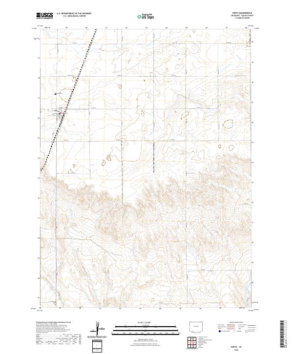 USGS Topographic Map – Peetz