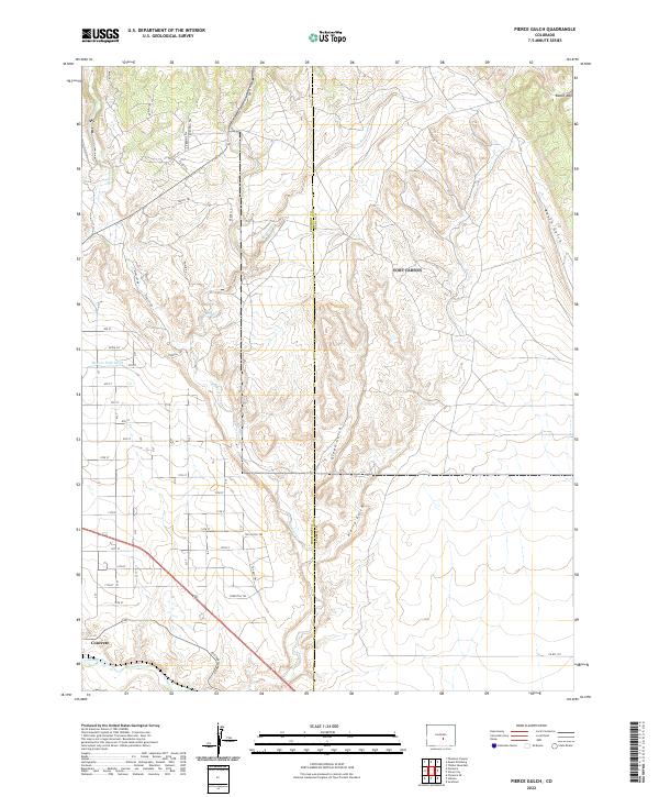 USGS Topographic Map – Pierce Gulch
