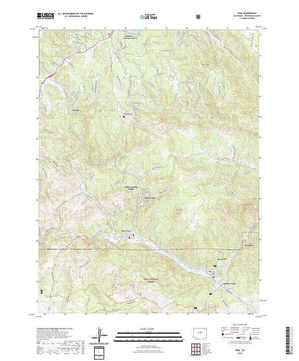 USGS Topographic Map – Pine