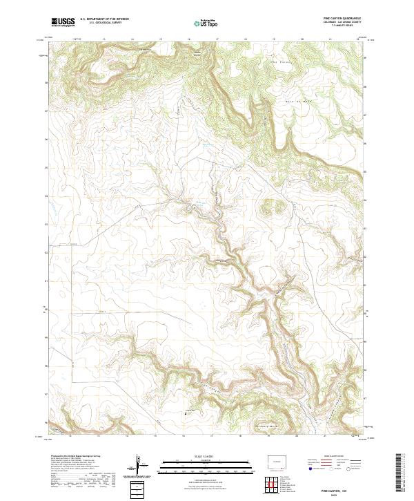 USGS Topographic Map – Pine Canyon