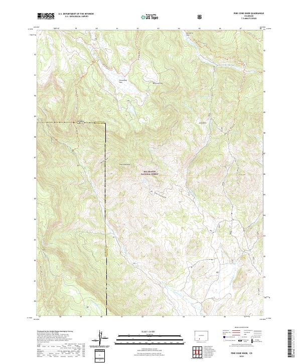 USGS Topographic Map – Pine Cone Knob