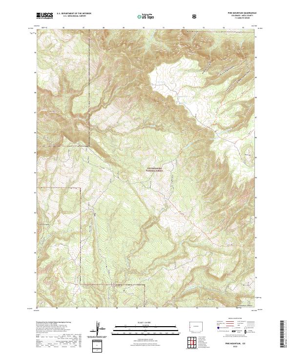 USGS Topographic Map – Pine Mountain