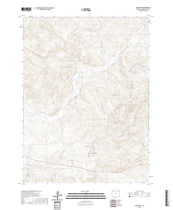 USGS Topographic Map – Pine Ridge