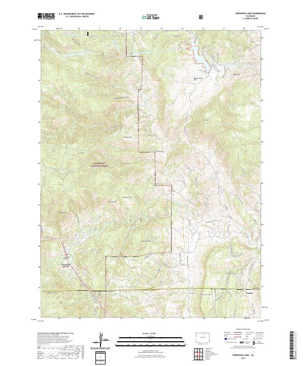 USGS Topographic Map – Pinewood Lake
