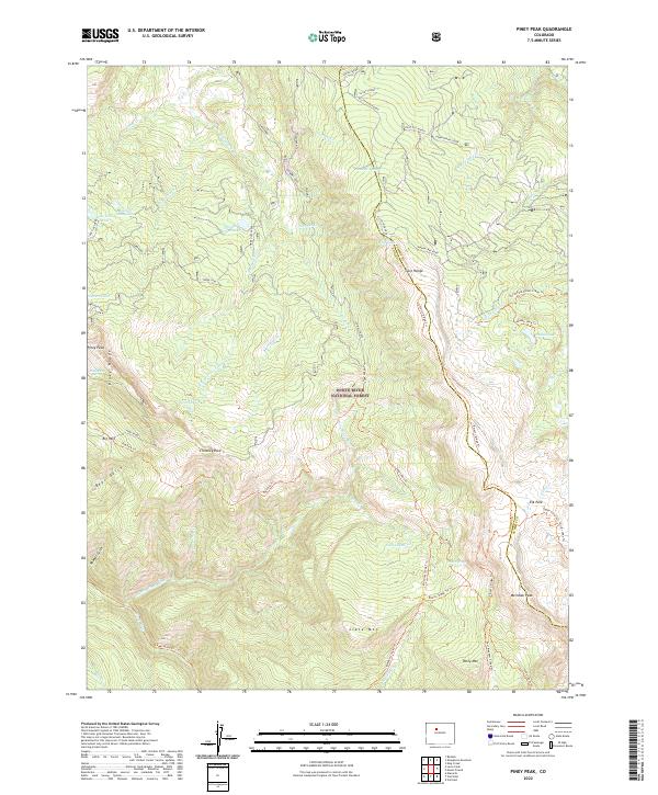 USGS Topographic Map – Piney Peak