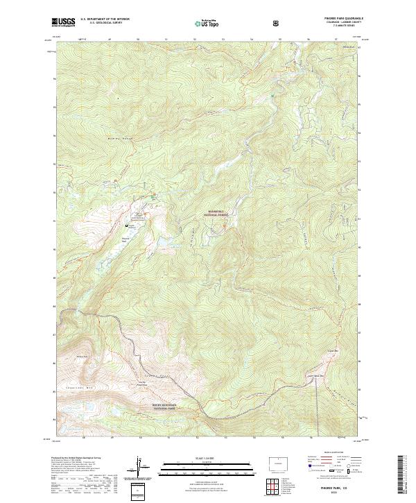 USGS Topographic Map – Pingree Park