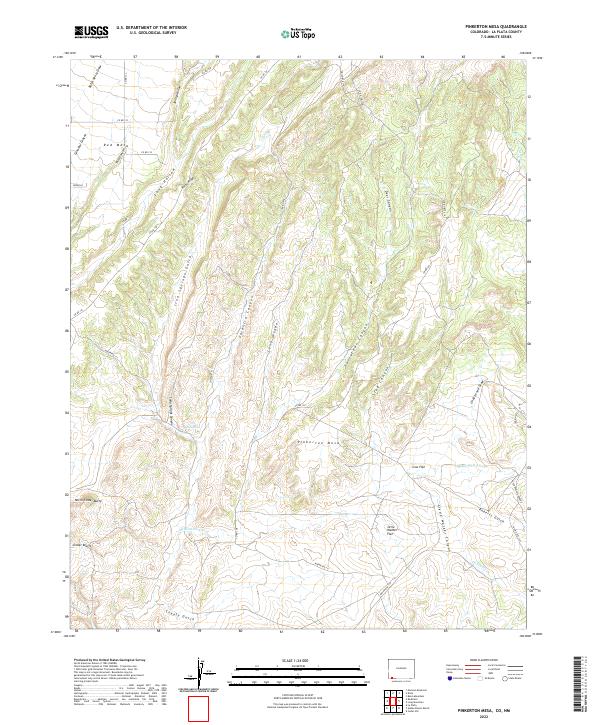 USGS Topographic Map – Pinkerton Mesa