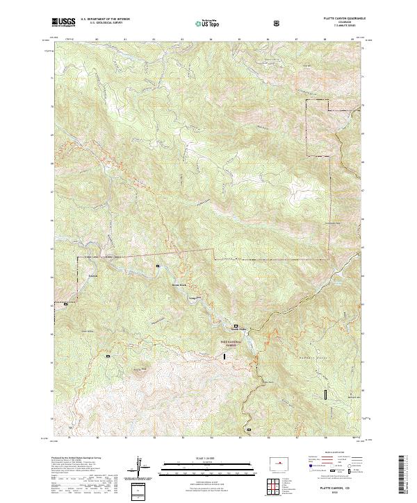 USGS Topographic Map – Platte Canyon