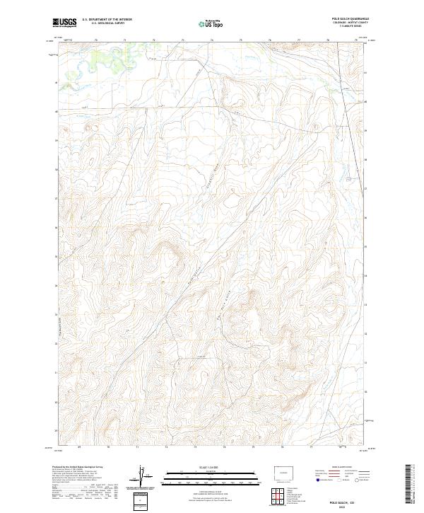 USGS Topographic Map – Pole Gulch