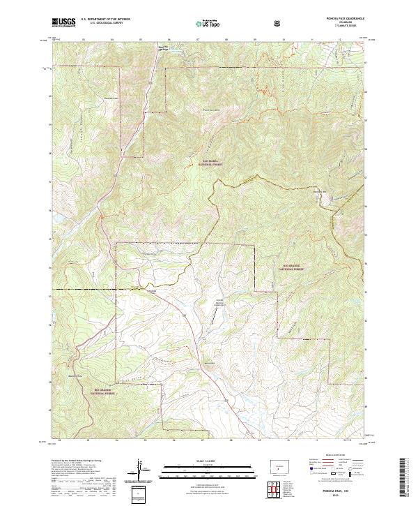 USGS Topographic Map – Poncha Pass