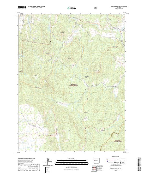 USGS Topographic Map – Porter Mountain