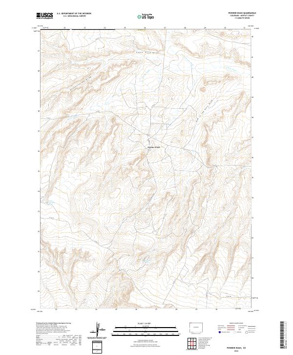 USGS Topographic Map – Powder Wash