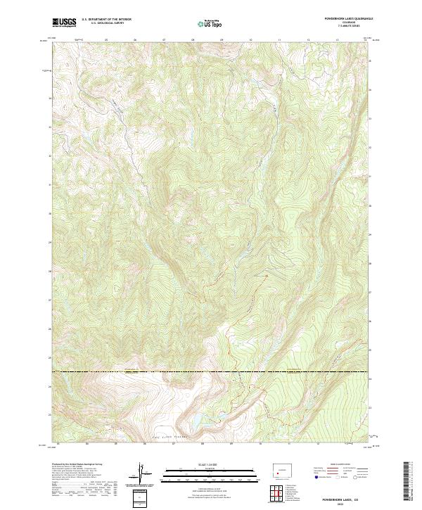 USGS Topographic Map – Powderhorn Lakes