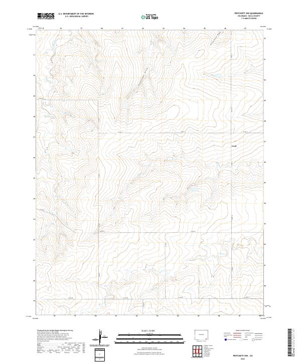 USGS Topographic Map – Pritchett NW