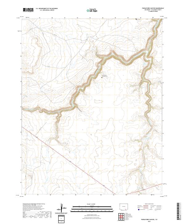 USGS Topographic Map – Purgatoire Canyon