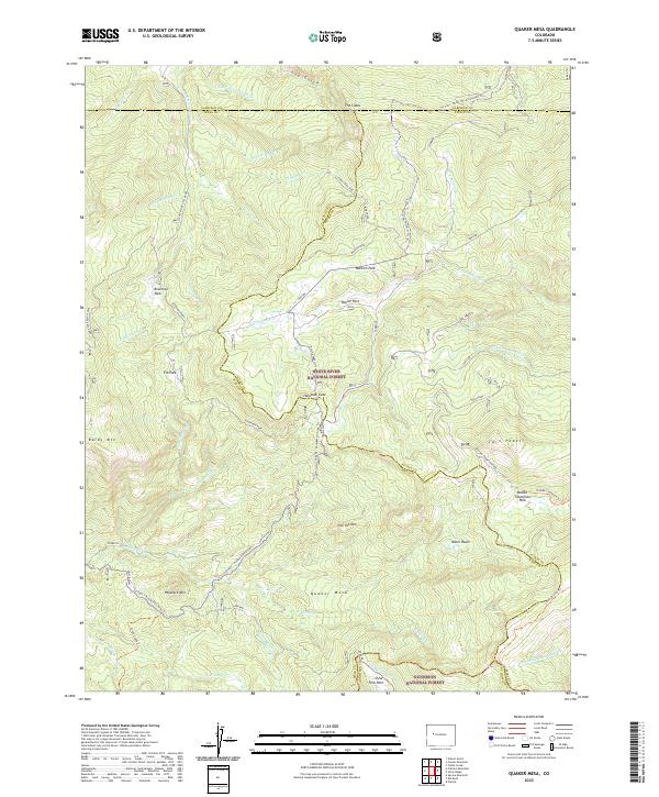 USGS Topographic Map – Quaker Mesa